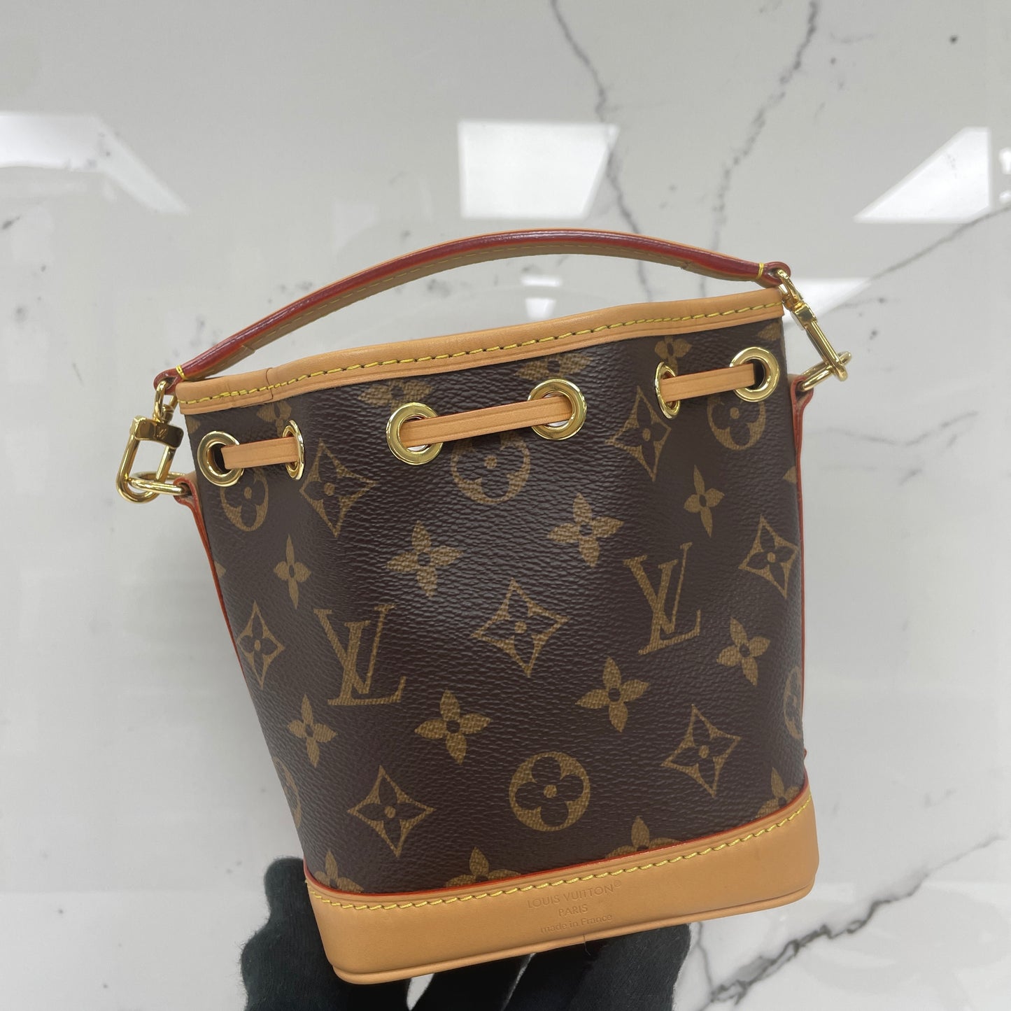 Louis Vuitton Nano Noé — Brown Monogram Coated Canvas (RFID)