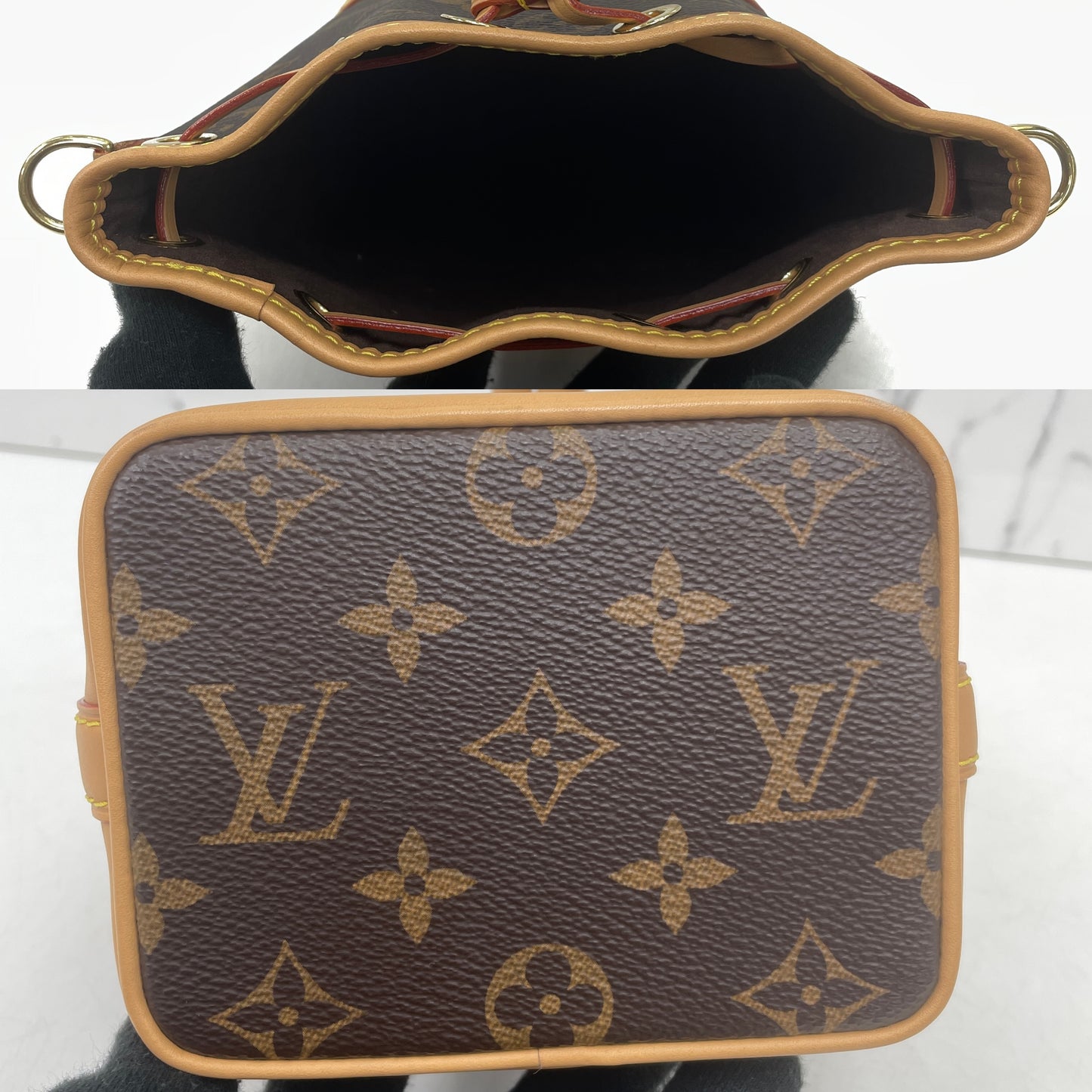 Louis Vuitton Nano Noé — Brown Monogram Coated Canvas (RFID)